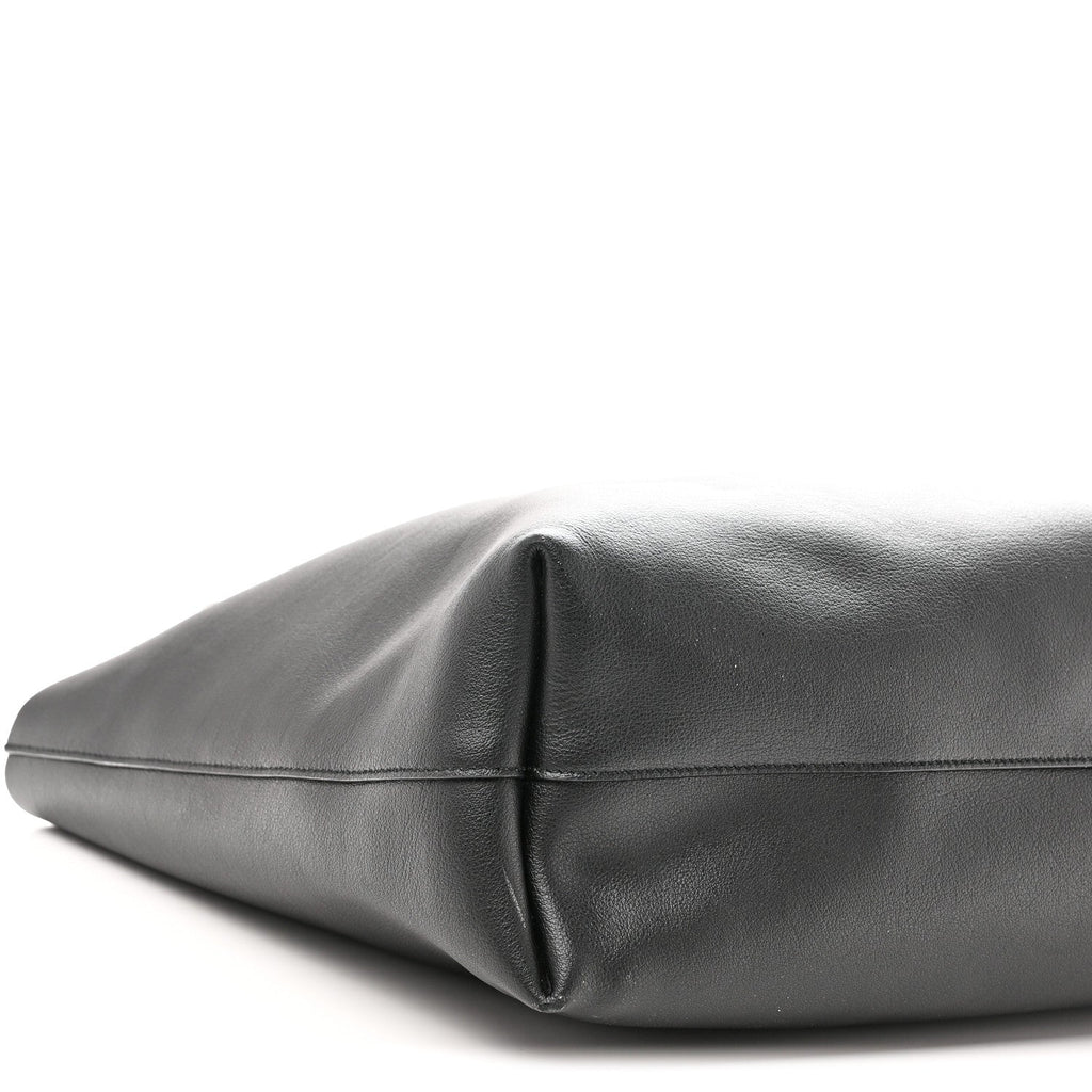 Calfskin Large Shopping Tote Black