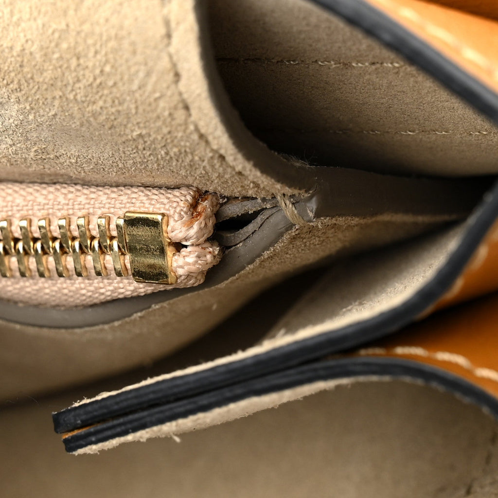 Suede Calfskin Medium Faye Shoulder Bag Mustard Brown