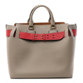 Marais Calfskin Medium Belt Bag Mineral Grey Bright Military Red