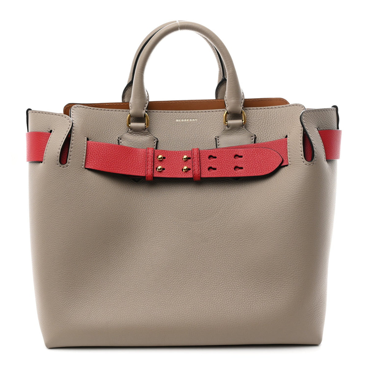Marais Calfskin Medium Belt Bag Mineral Grey Bright Military Red