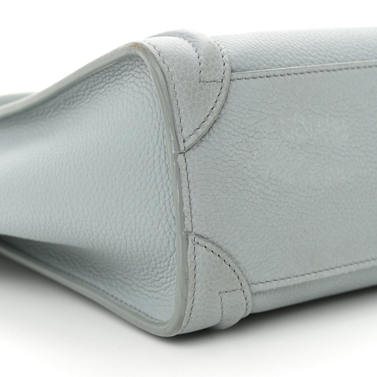 Drummed Calfskin Nano Luggage Almond