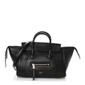 Supple Shiny Lambskin Little New Luggage Black