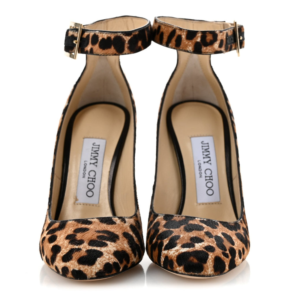 Pony Hair Leopard Helena Pumps 34 Natural