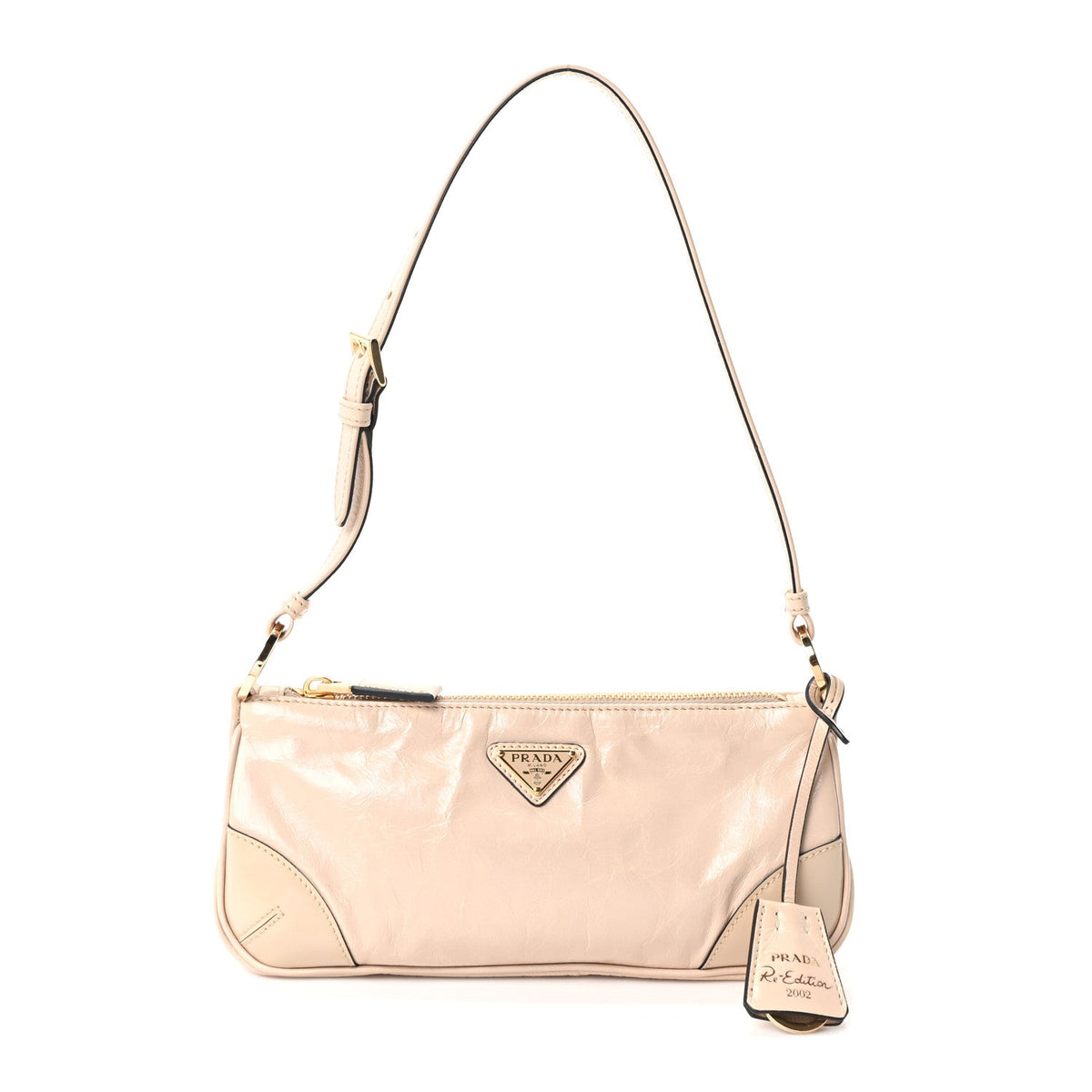Soft Lux Calfskin Re-Edition 2002 Shoulder Bag Travertine