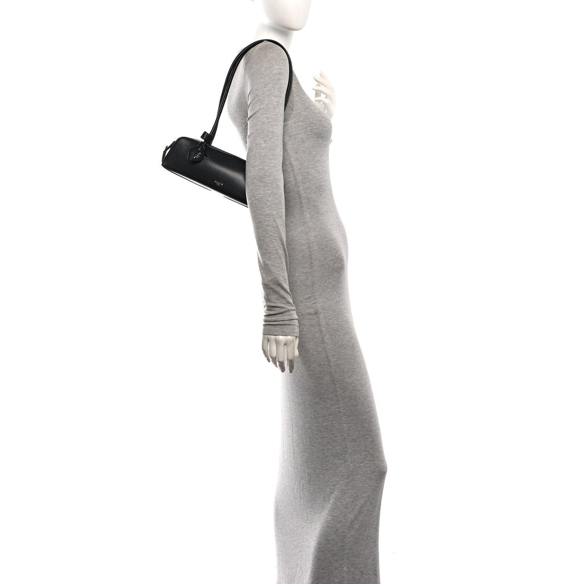 Shiny Goatskin Small Le Teckel Bag Black