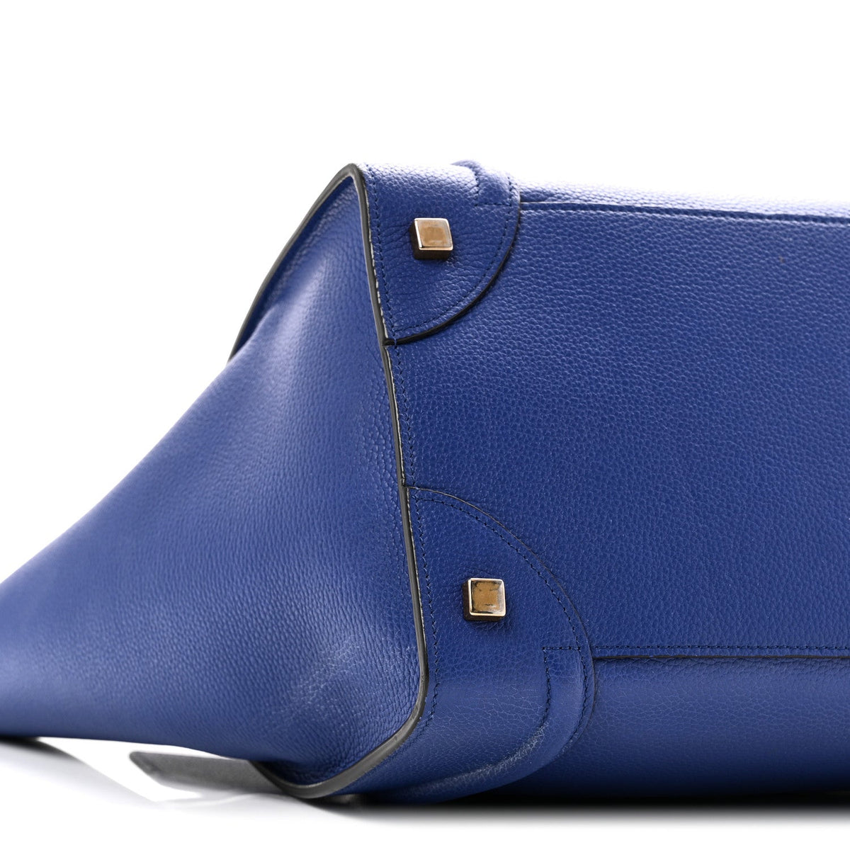 Drummed Calfskin Mini Luggage Indigo