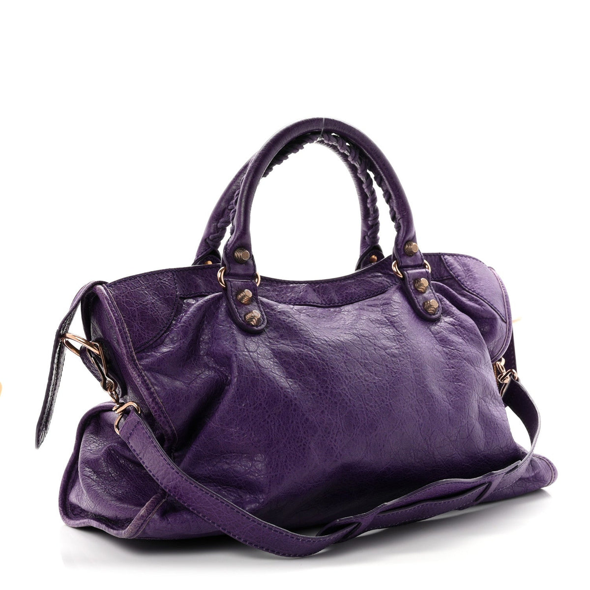 Agneau Giant 12 Rose Gold Hardware City Dark Violet