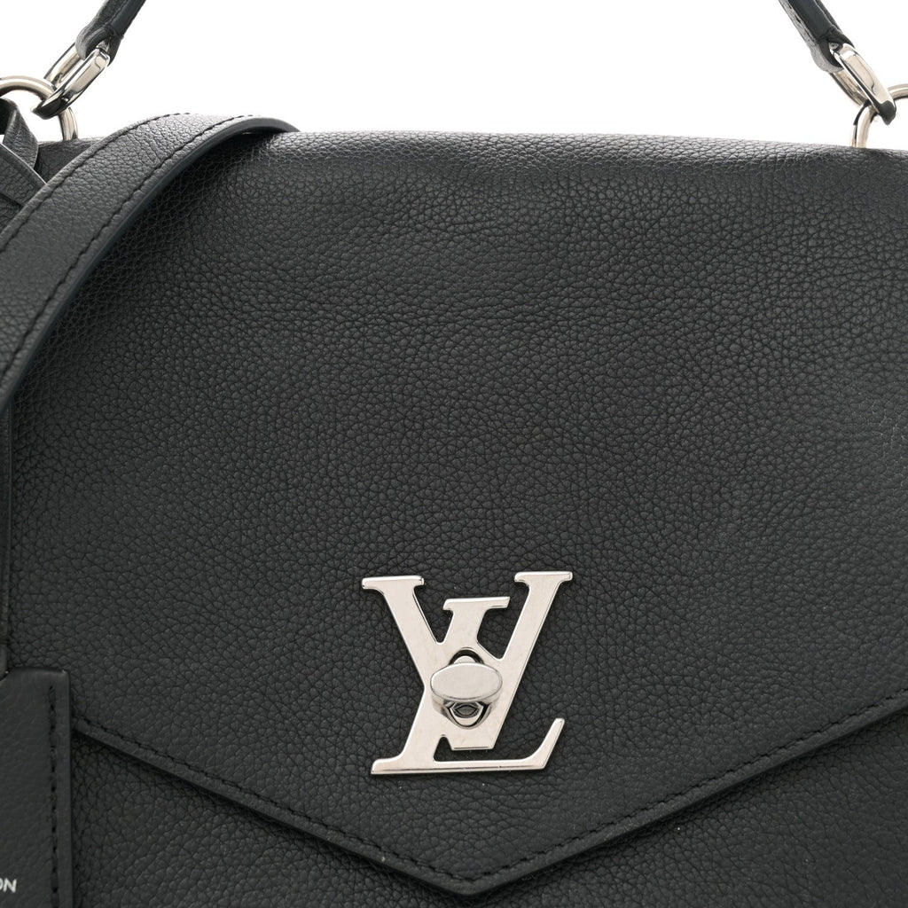 Soft Calfskin My Lockme Top Handle Black