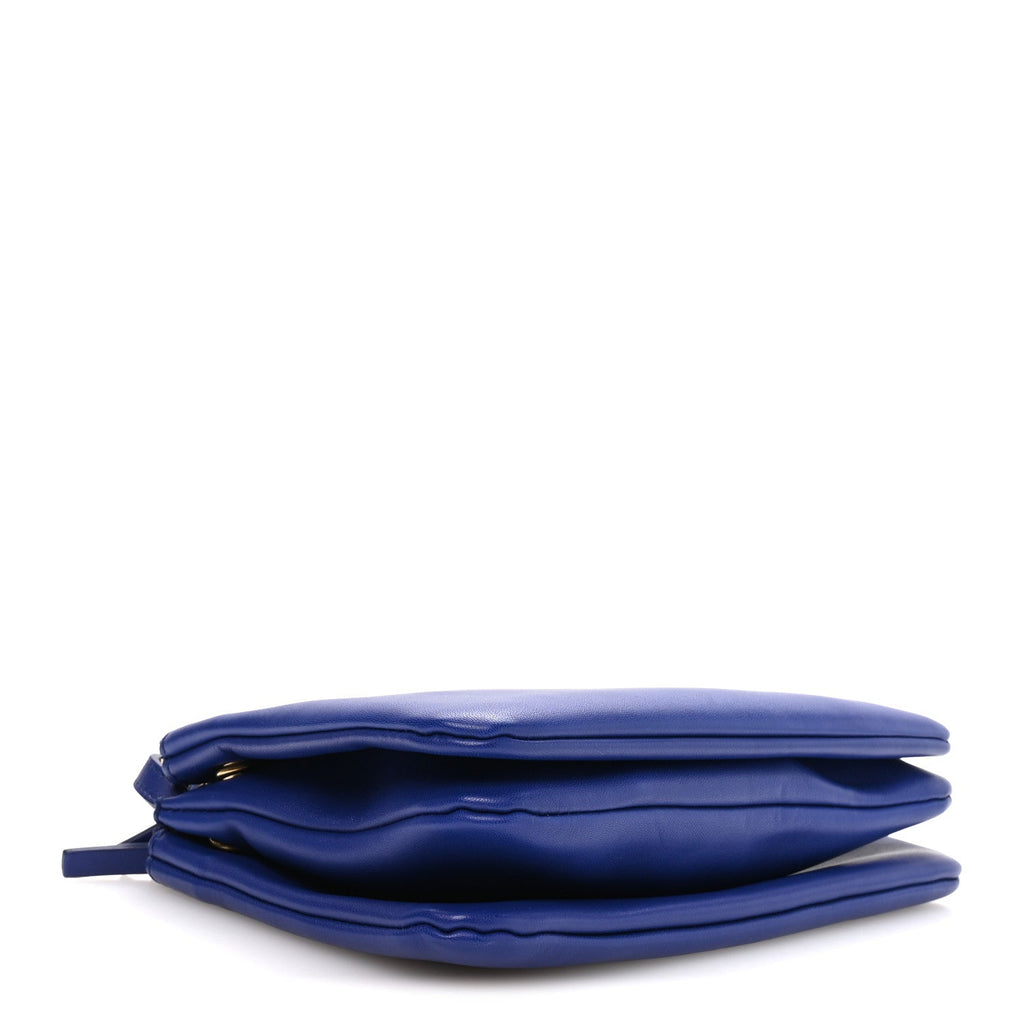 Lambskin Small Trio Crossbody Bag Indigo