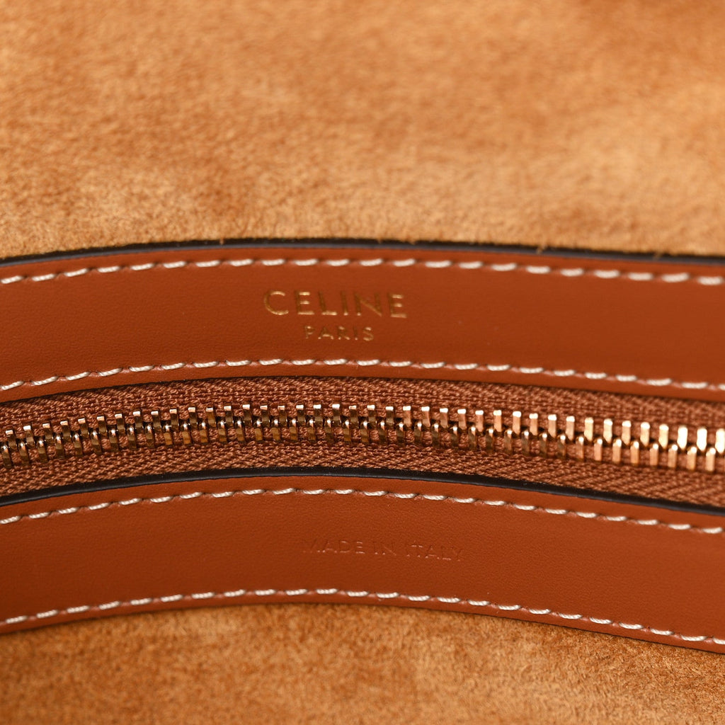 Waxed Suede Calfskin Large Boston Bag Tobacco