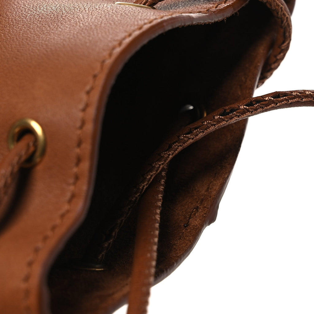 Raffia Cassandre Mini Pochon Crossbody Bag Brick Natural