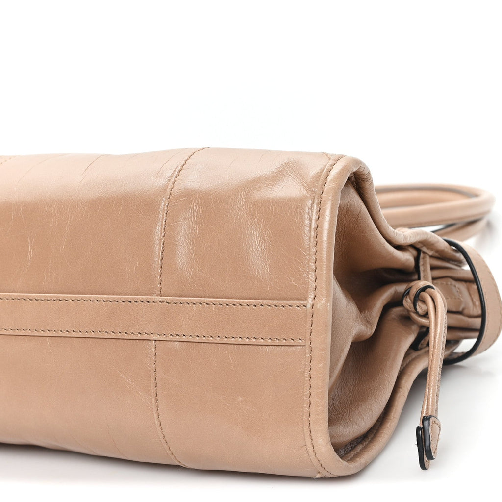 Shiny Nappa Medium Bonnie Shoulder Bag Cameo