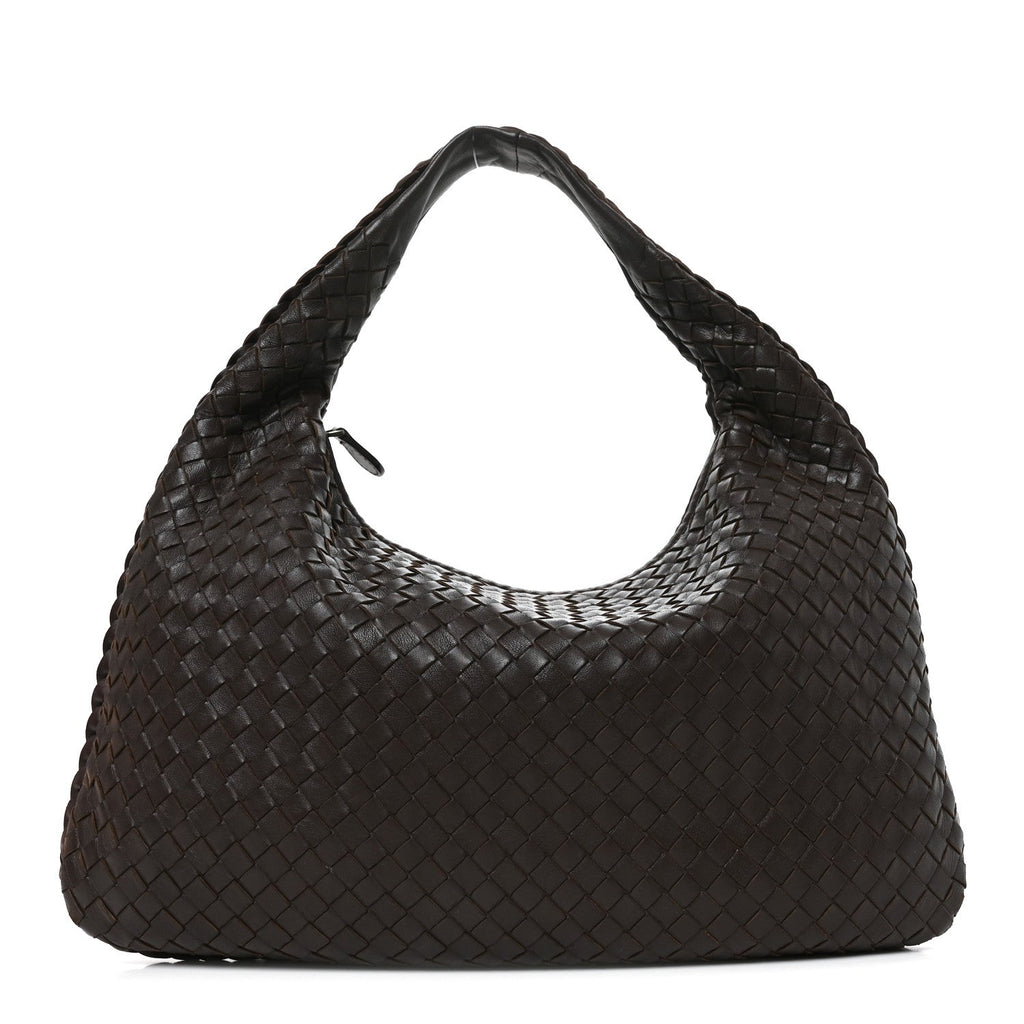 Nappa Intrecciato Medium Veneta Hobo Ebano