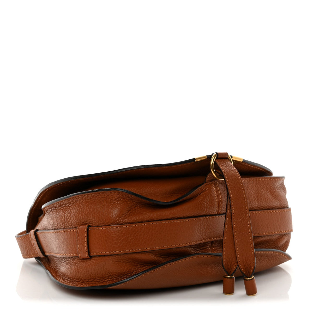 Calfskin Medium Marcie Round Crossbody Bag Tan