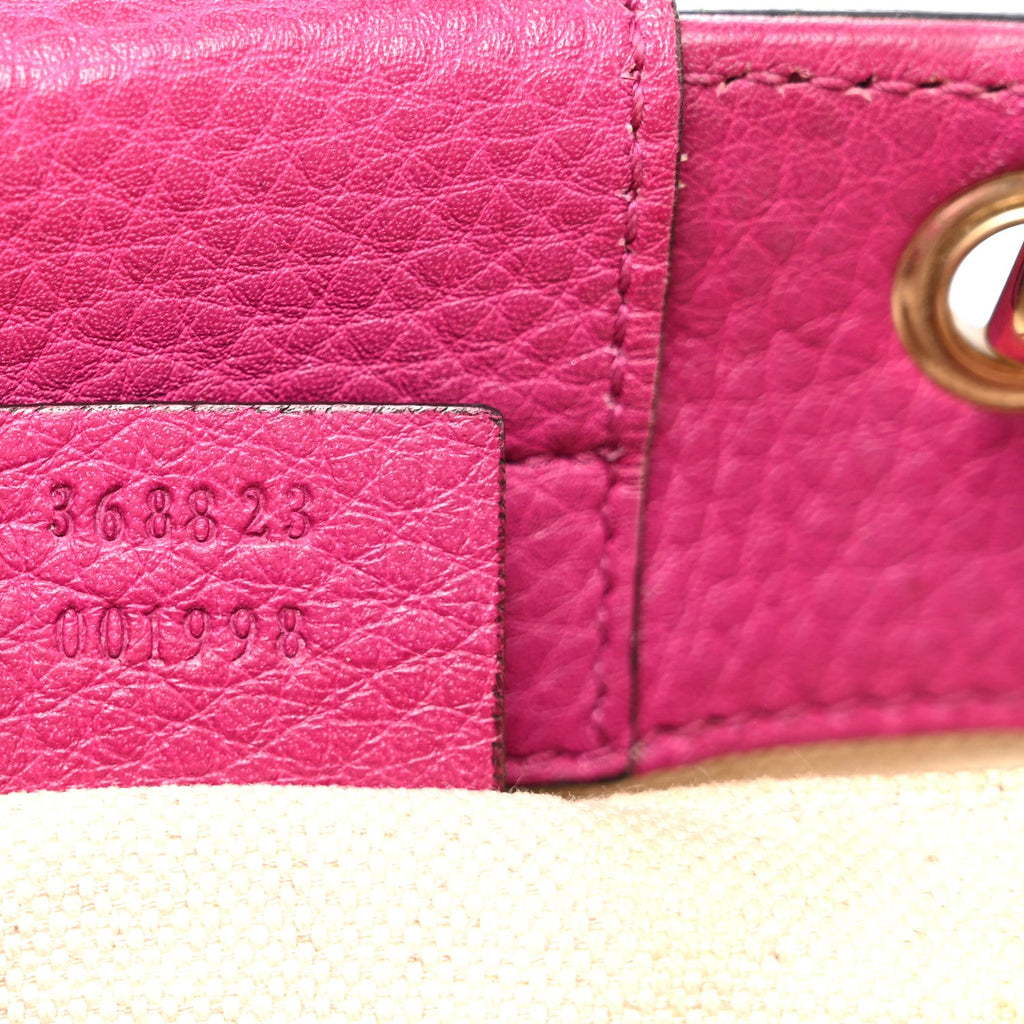 Calfskin Mini Bamboo Shopper Tote Bright Bougainvillea