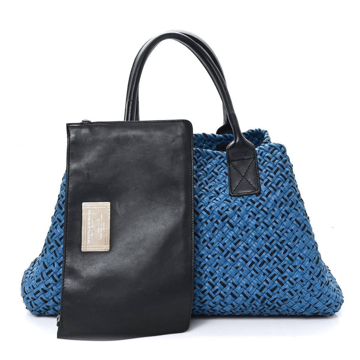 Nappa Intrecciato Large Cabat Blue Black