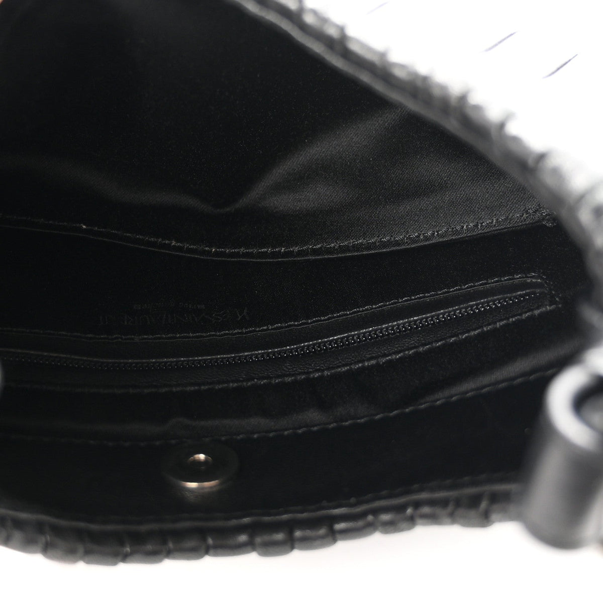 Pleated Lambskin Horn Mini Mombasa Hobo Black