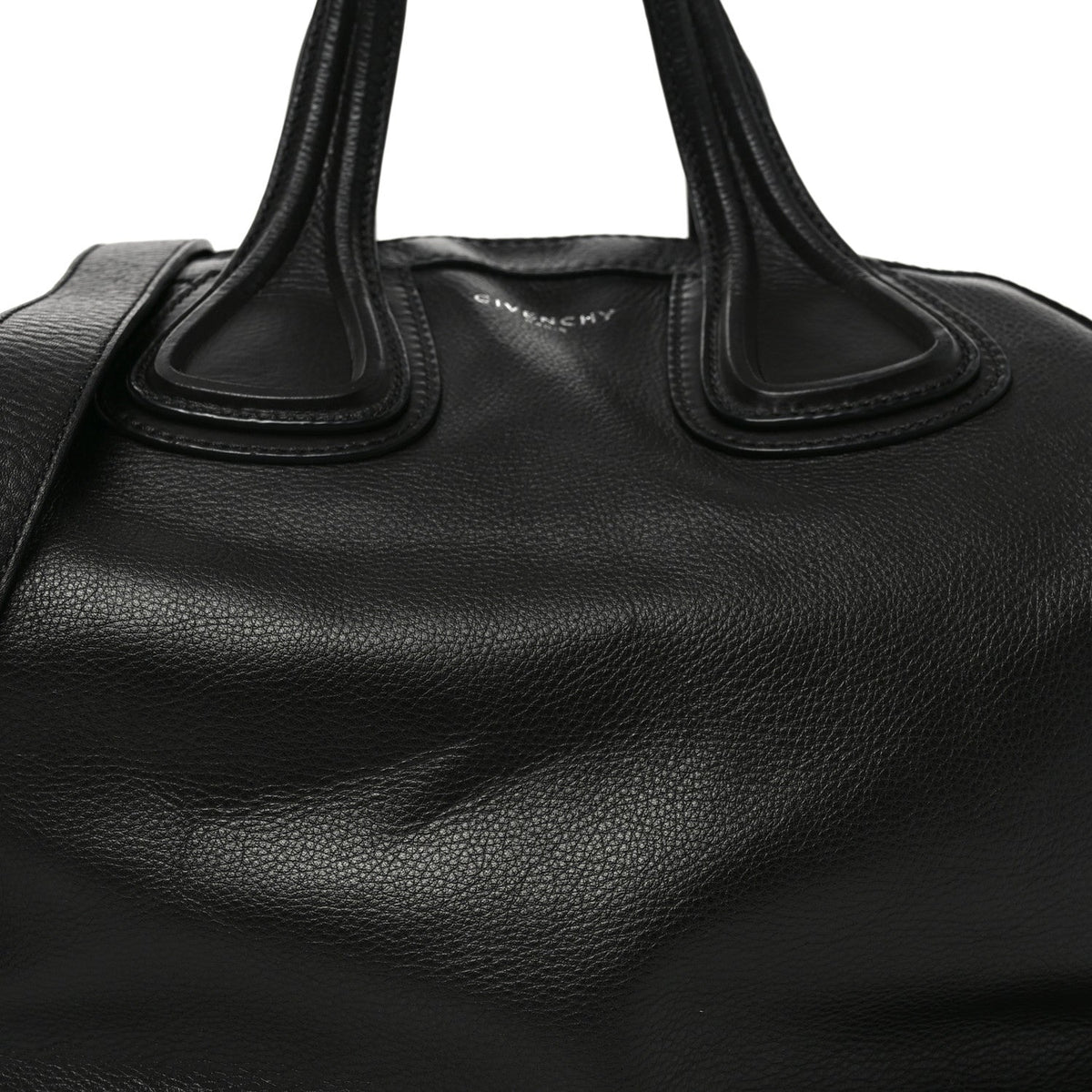 Waxy Grained Calfskin Medium Nightingale  Black