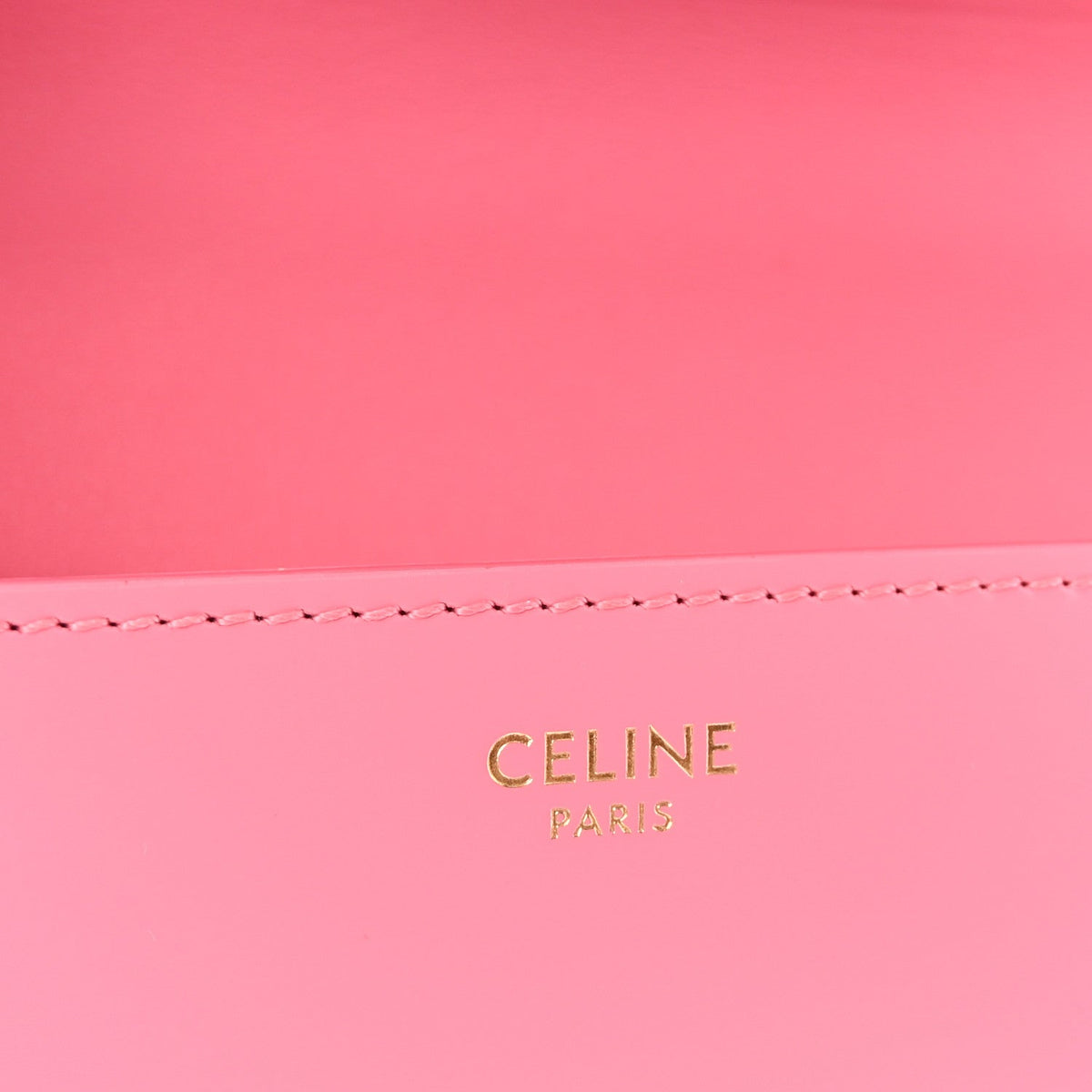 Shiny Calfskin Triomphe Chain Shoulder Bag Flamingo