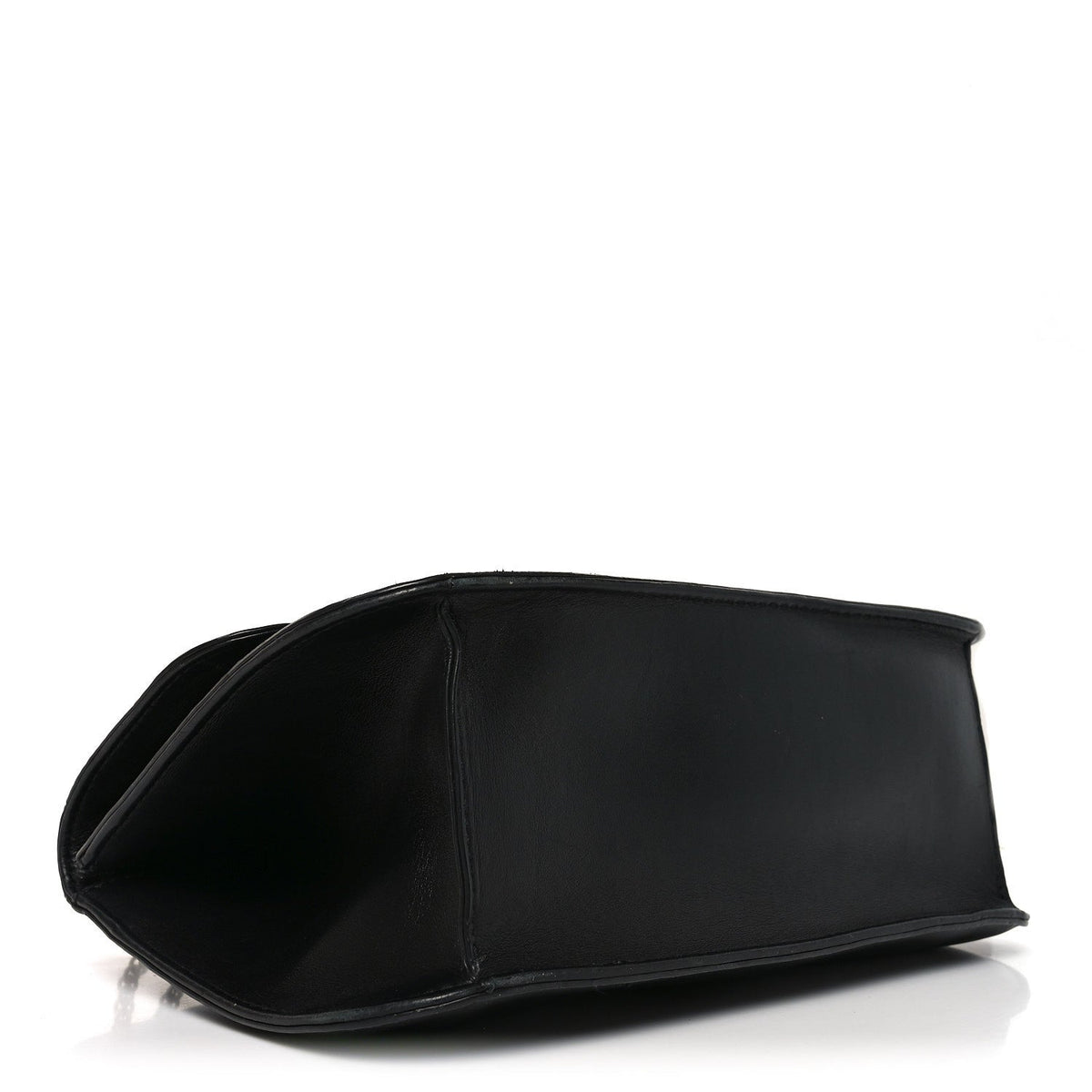 Vitello Large Glam Lock Rockstud Flap Black