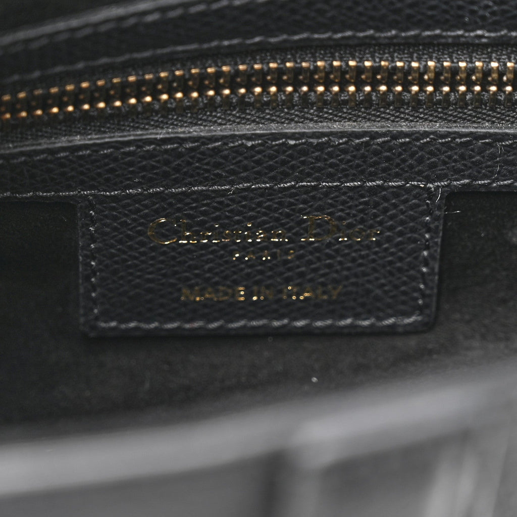 Grained Calfskin Saddle Bag Black
