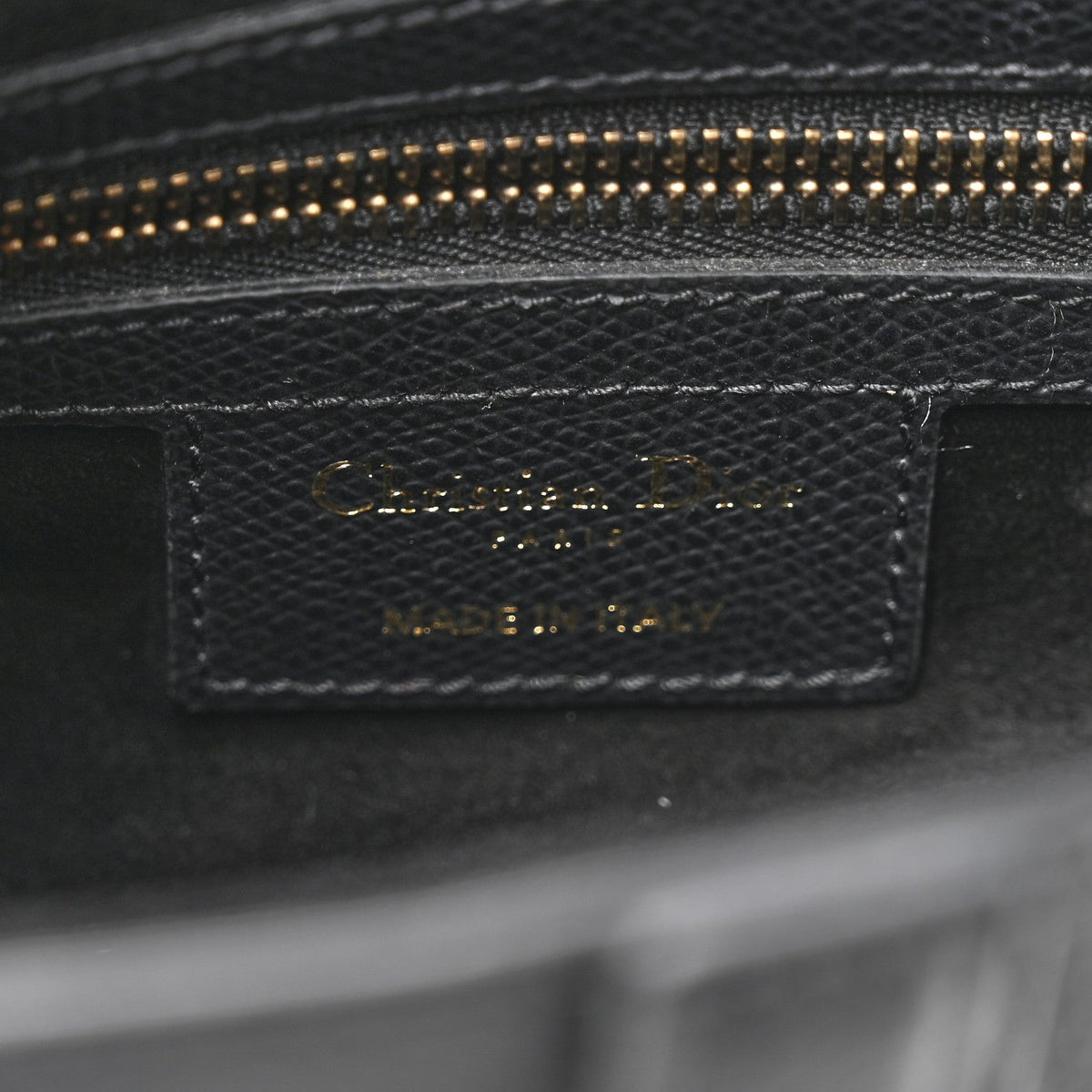 Grained Calfskin Saddle Bag Black