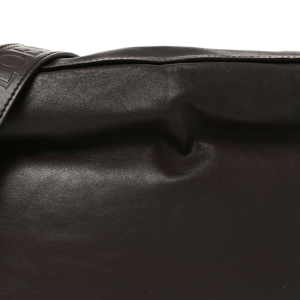 Calfskin Flamenco Puffer Knot Bag Dark Brown