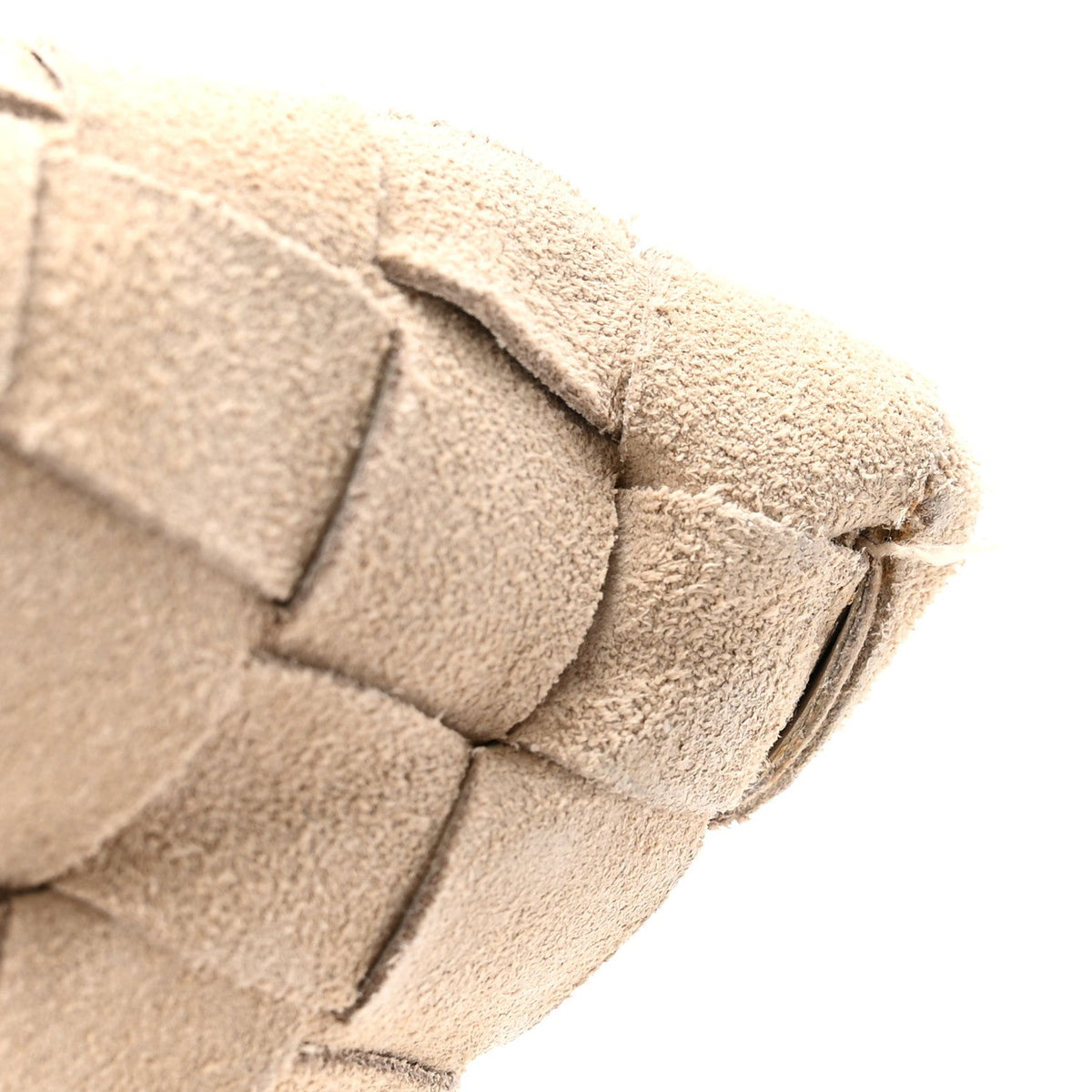 Suede Intrecciato Large Hop Mastice