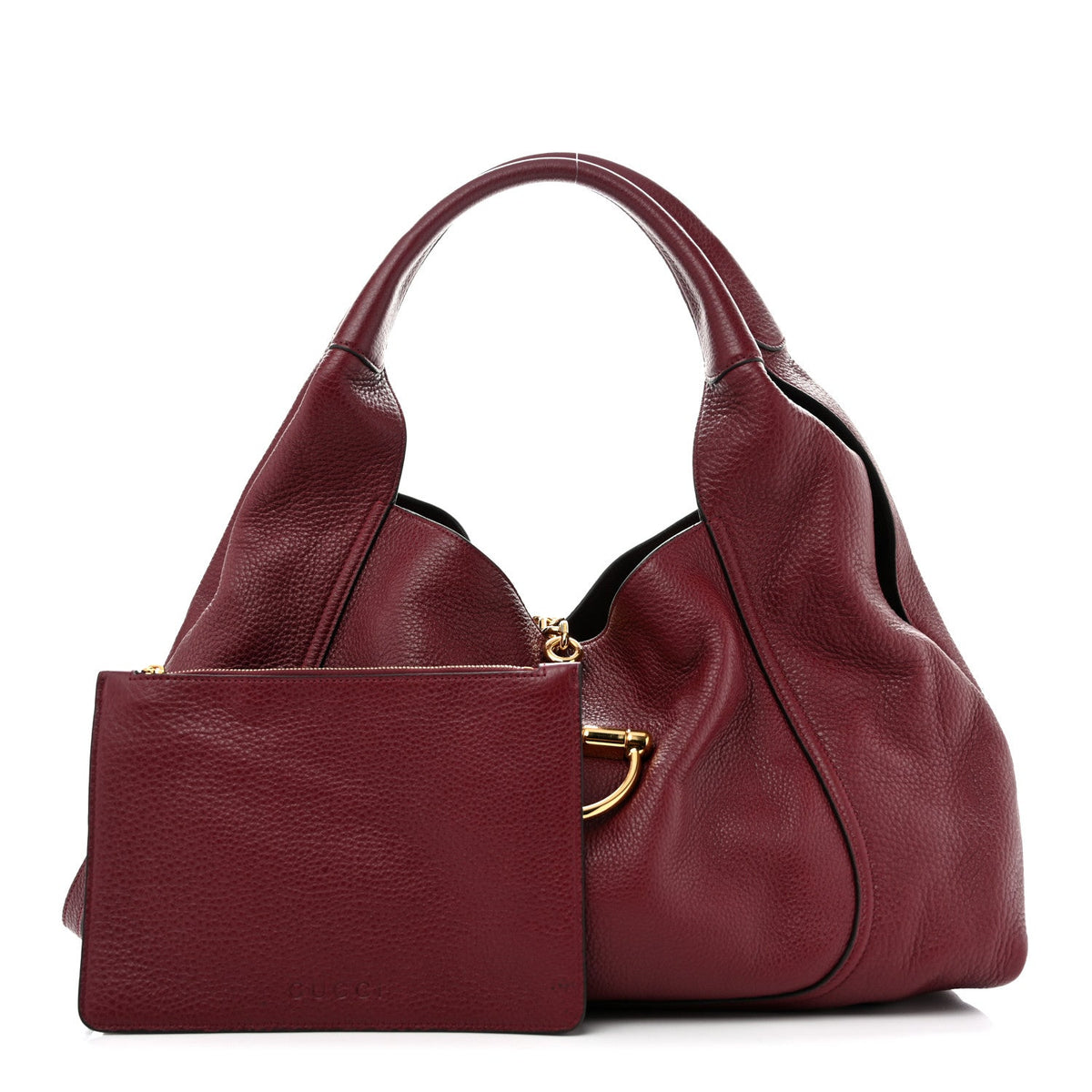 Grained Calfskin Softbit Maxi Shoulder Bag Rosso Ancora