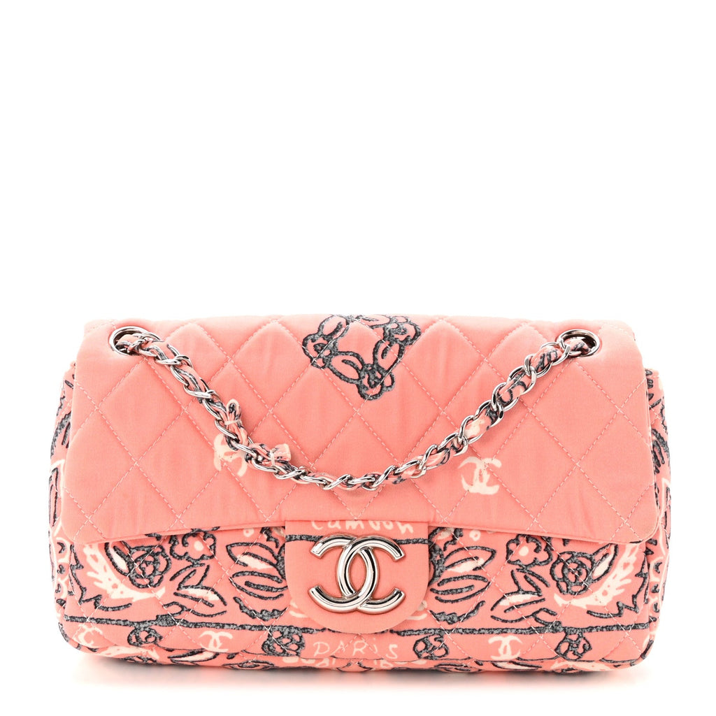 Cotton Quilted Small Bandana Single Flap Pink