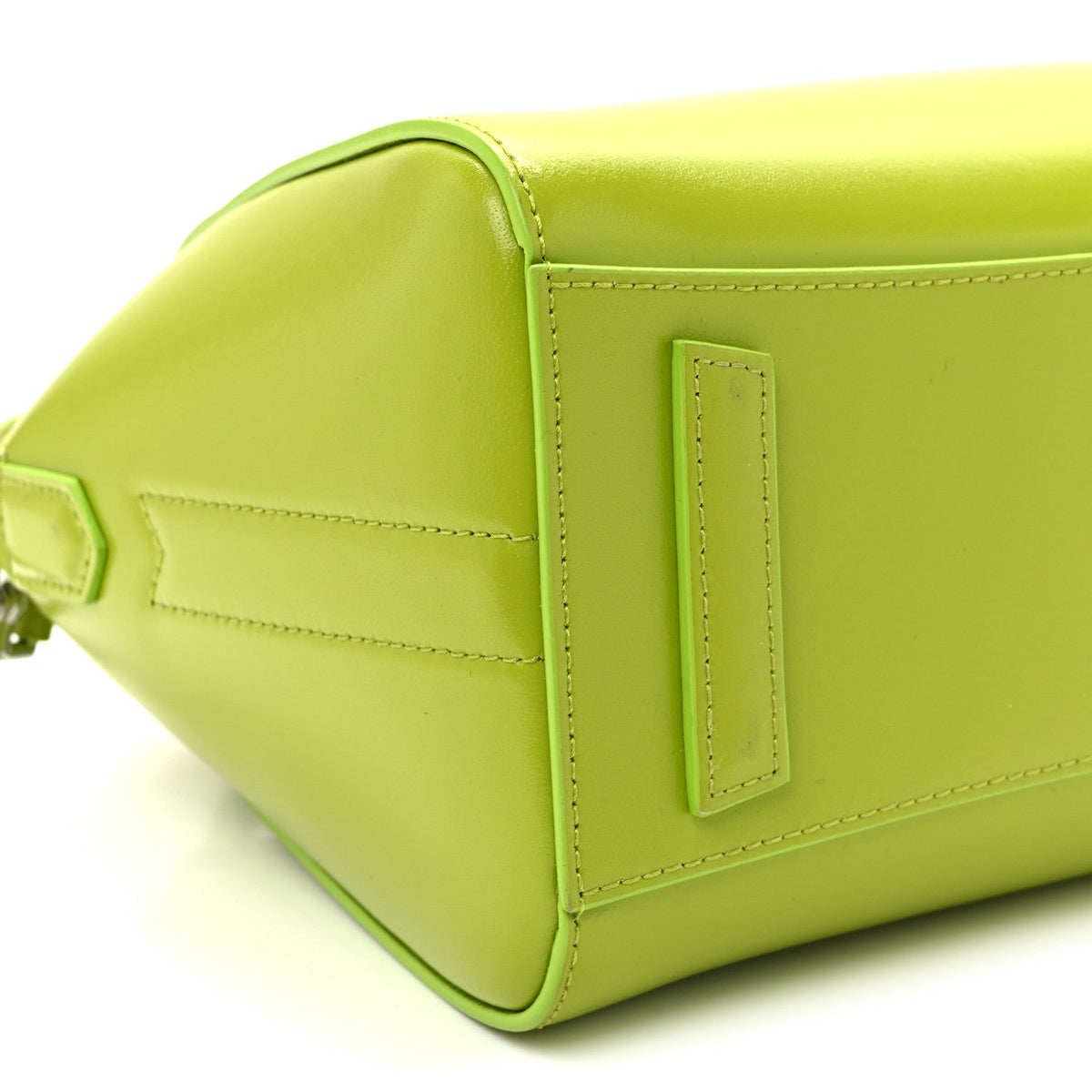Shiny Lord Calfskin Mini Antigona Citrus Green