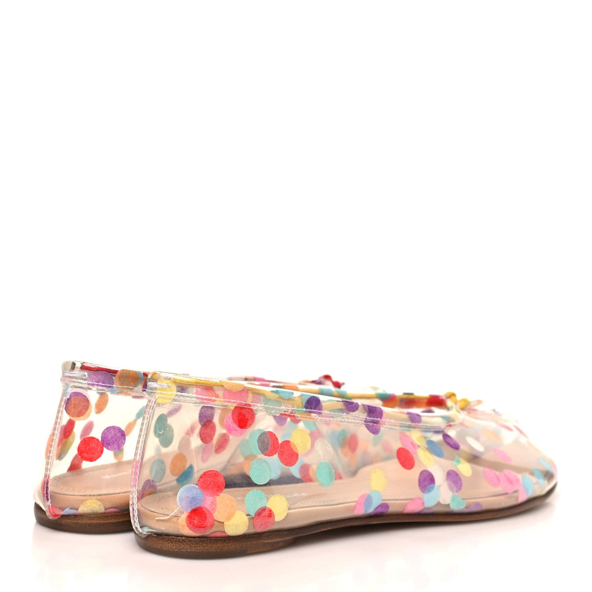 PVC Confetti Printed Tabi Ballerina Flats 39 Multicolor
