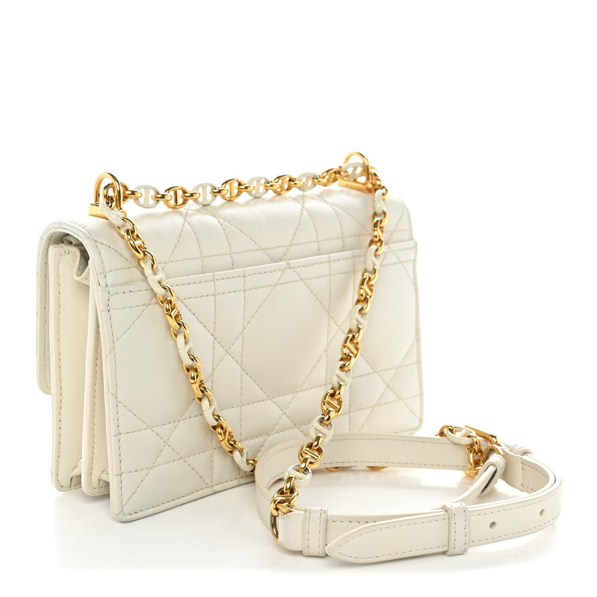 Lambskin Macrocannage Mini Miss Caro Bag Latte