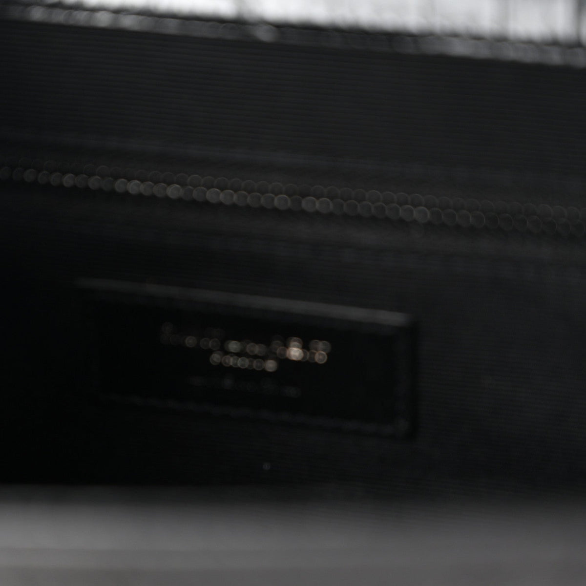 Calfskin Crocodile Embossed Monogram Large Satchel Black