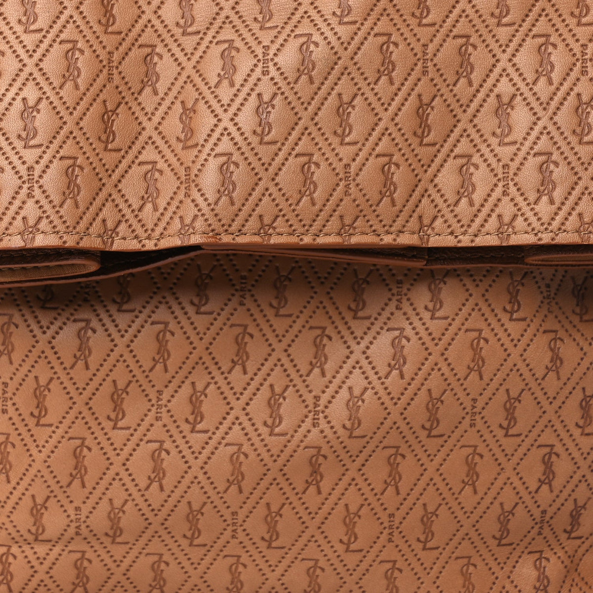 Calfskin Monogram Deli Paper Bag Vintage Beige