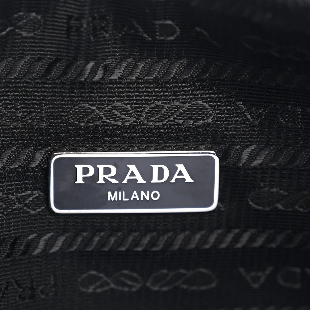 Tessuto Nylon Saffiano Mini Re-Edition 2000 Bag Black