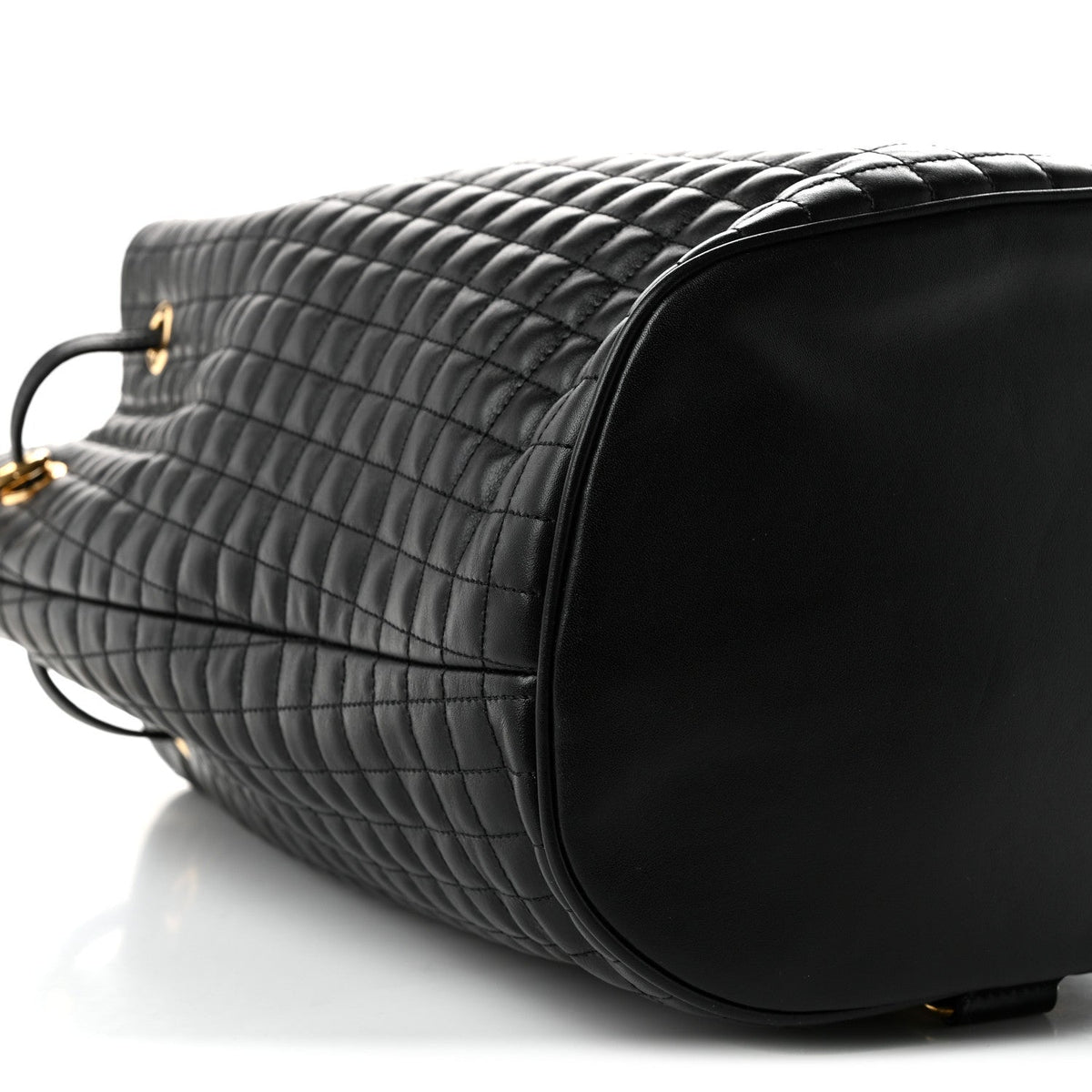 Calfskin Quilted Small C Backpack Black Black