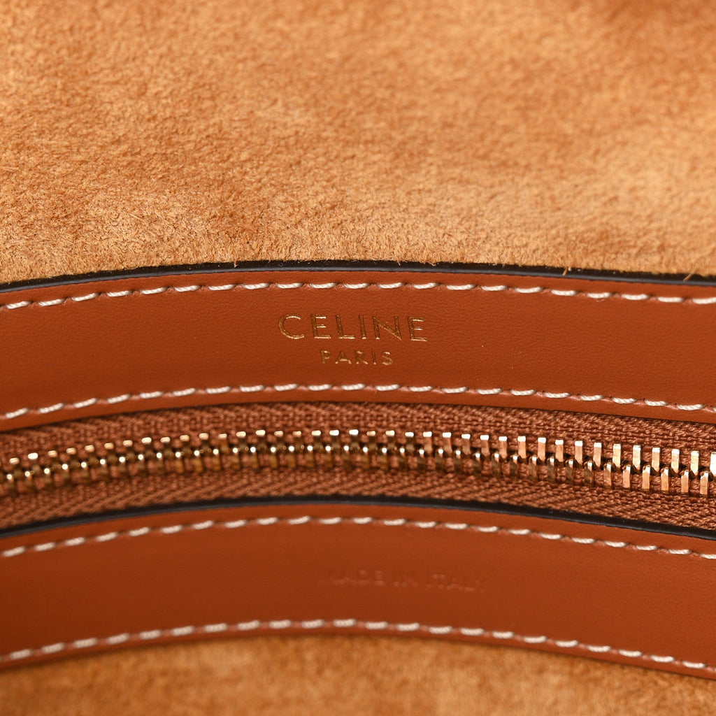 Waxed Suede Calfskin Large Boston Bag Tobacco