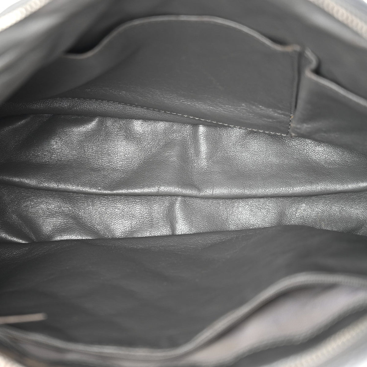 Aged Calfskin Quilted Large Reissue Camera Case Grey