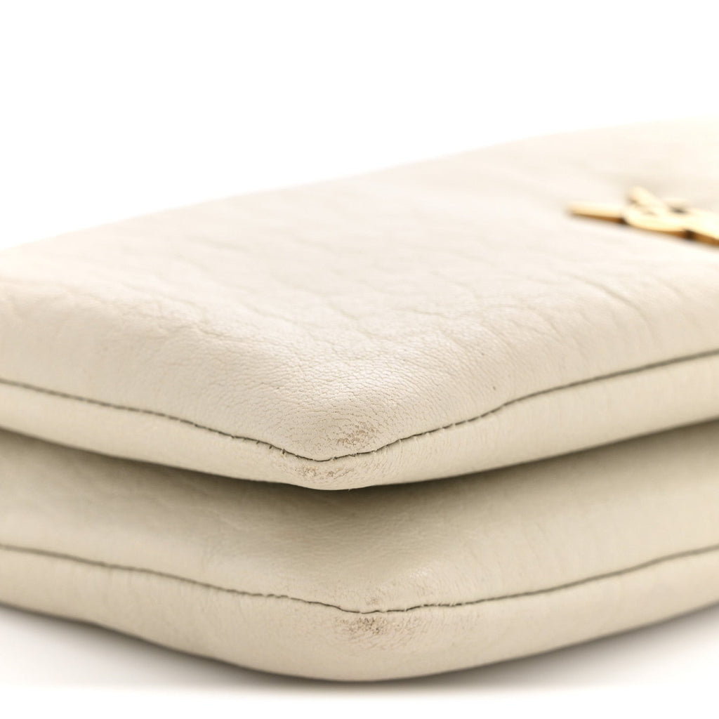 Padded Lambskin Mini Calypso Wallet On Chain WOC Crema Soft