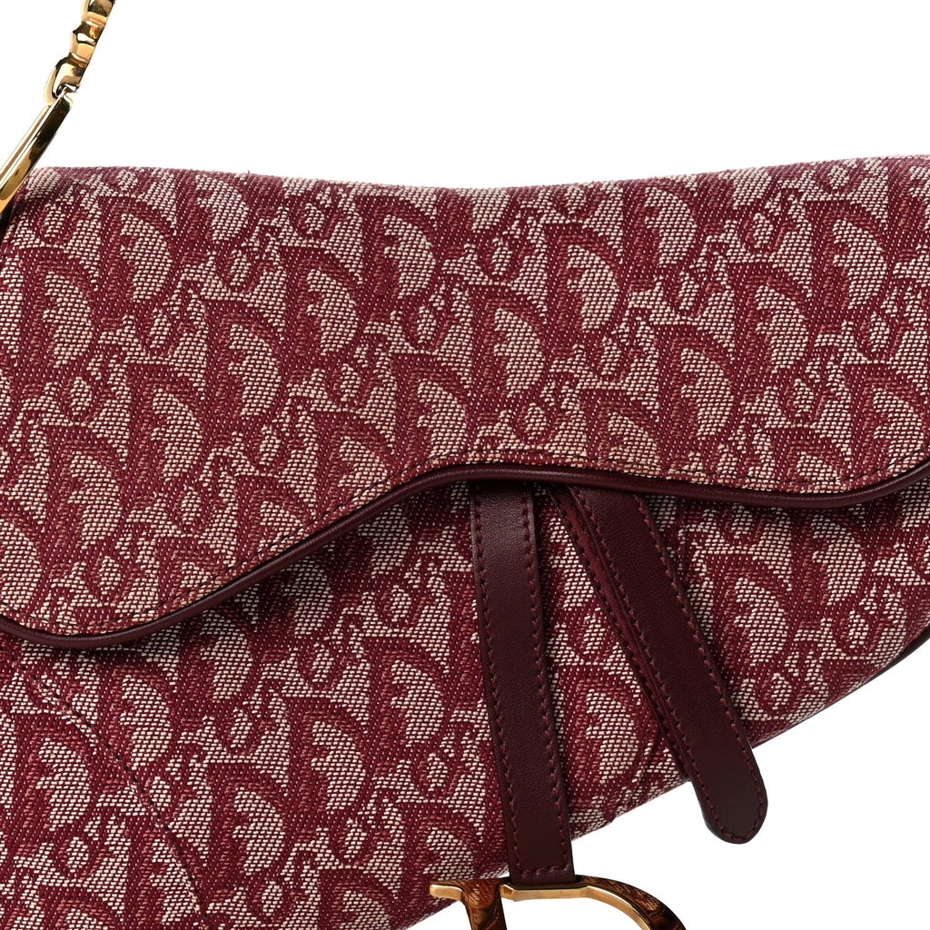 Monogram Saddle Bag Burgundy