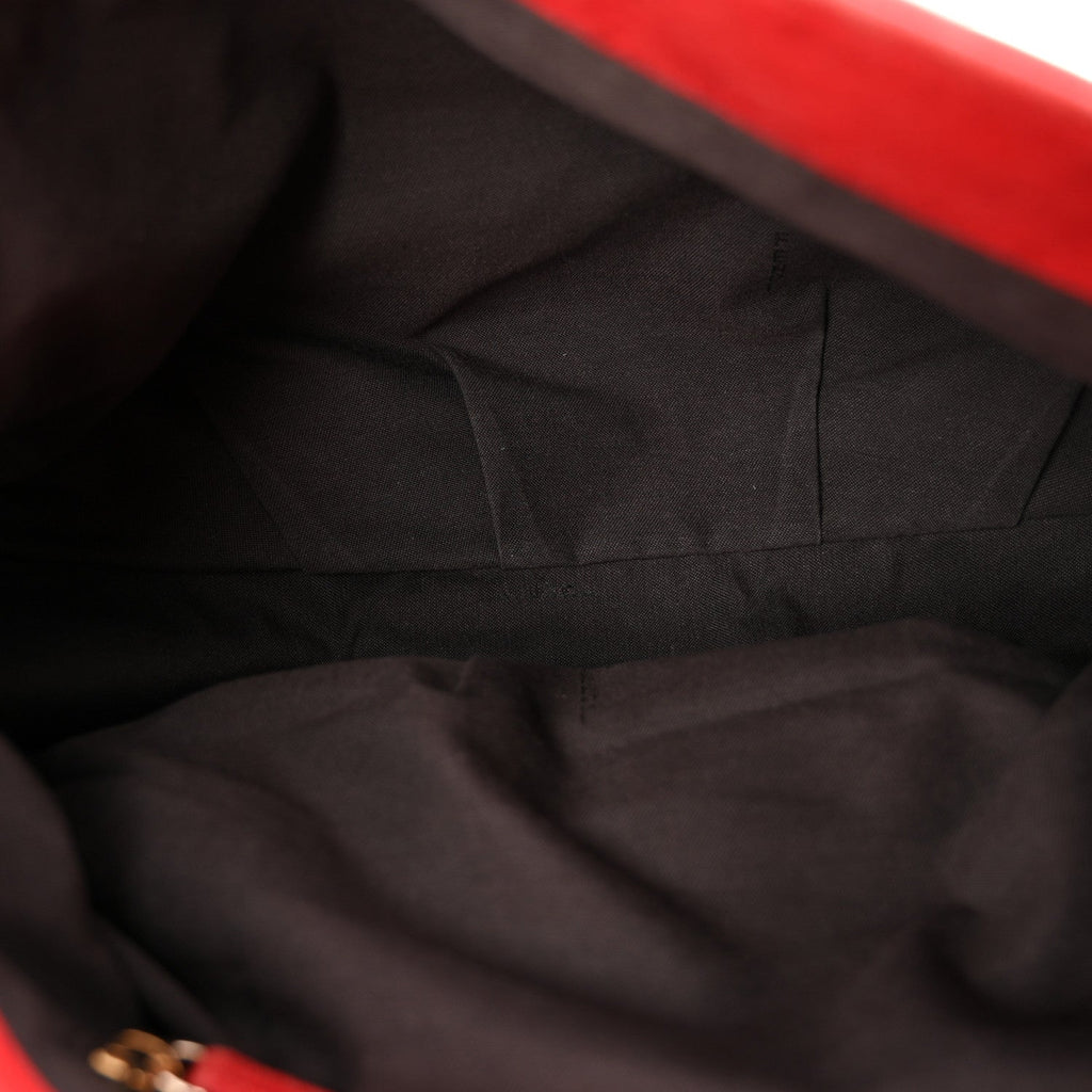 Crinkled Lambskin Mia Shoulder Flap Red