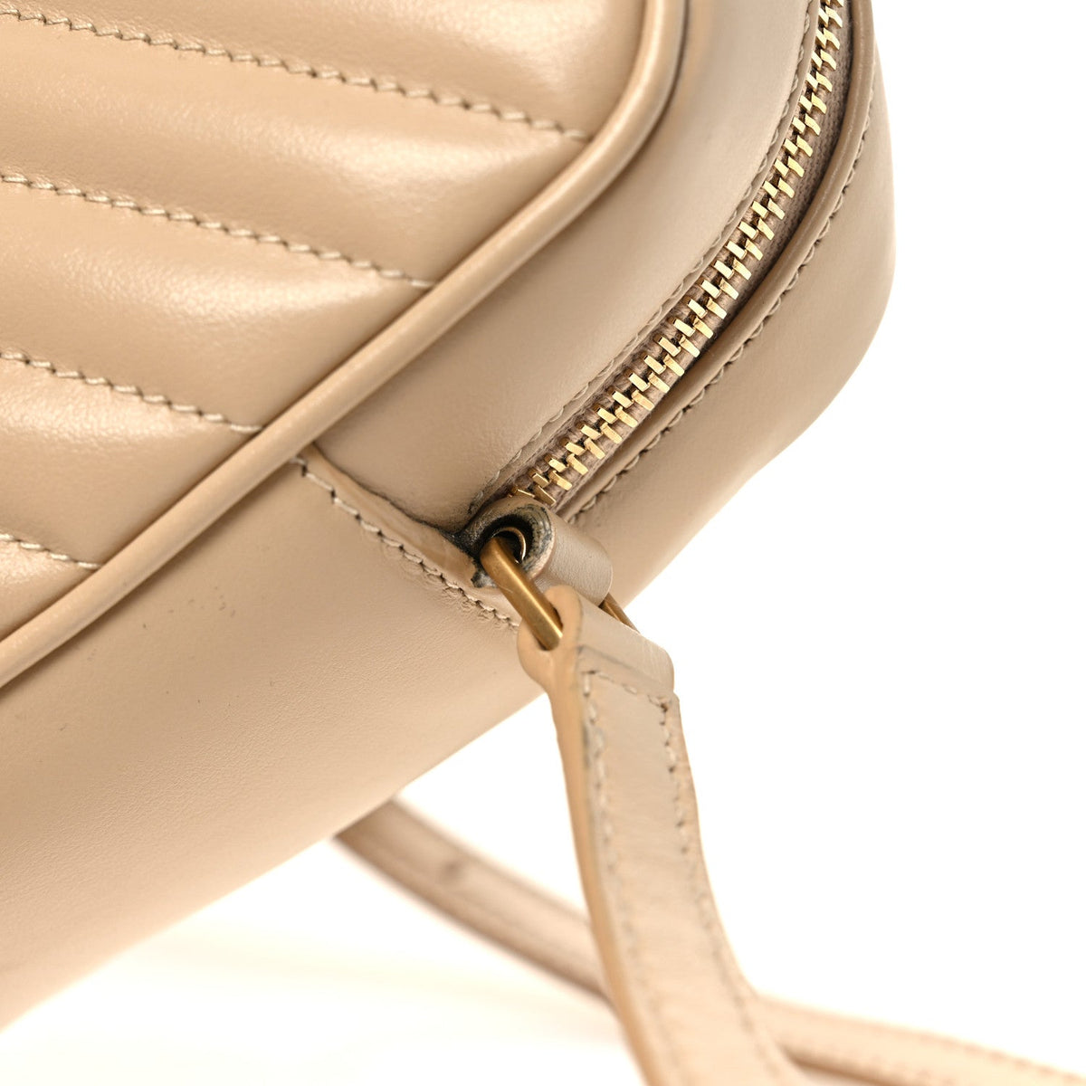 Calfskin Matelasse Monogram Lou Camera Bag Dark Beige