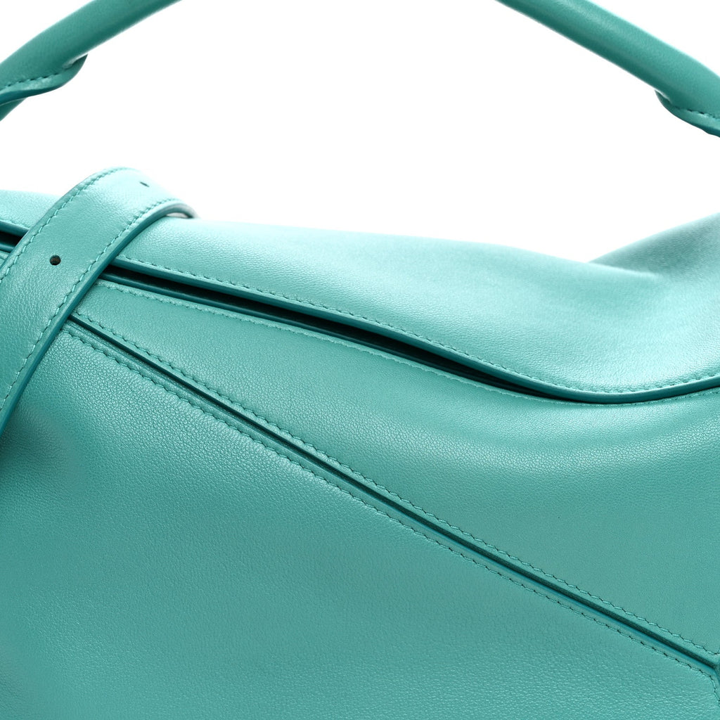 Nappa Lambskin Small Featherlight Puzzle Bag Aquamarine