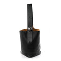 Soft Grained Calfskin Large Pebble Bucket Bag Black