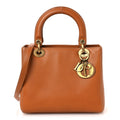 Grained Calfskin Medium Lady Dior Brown