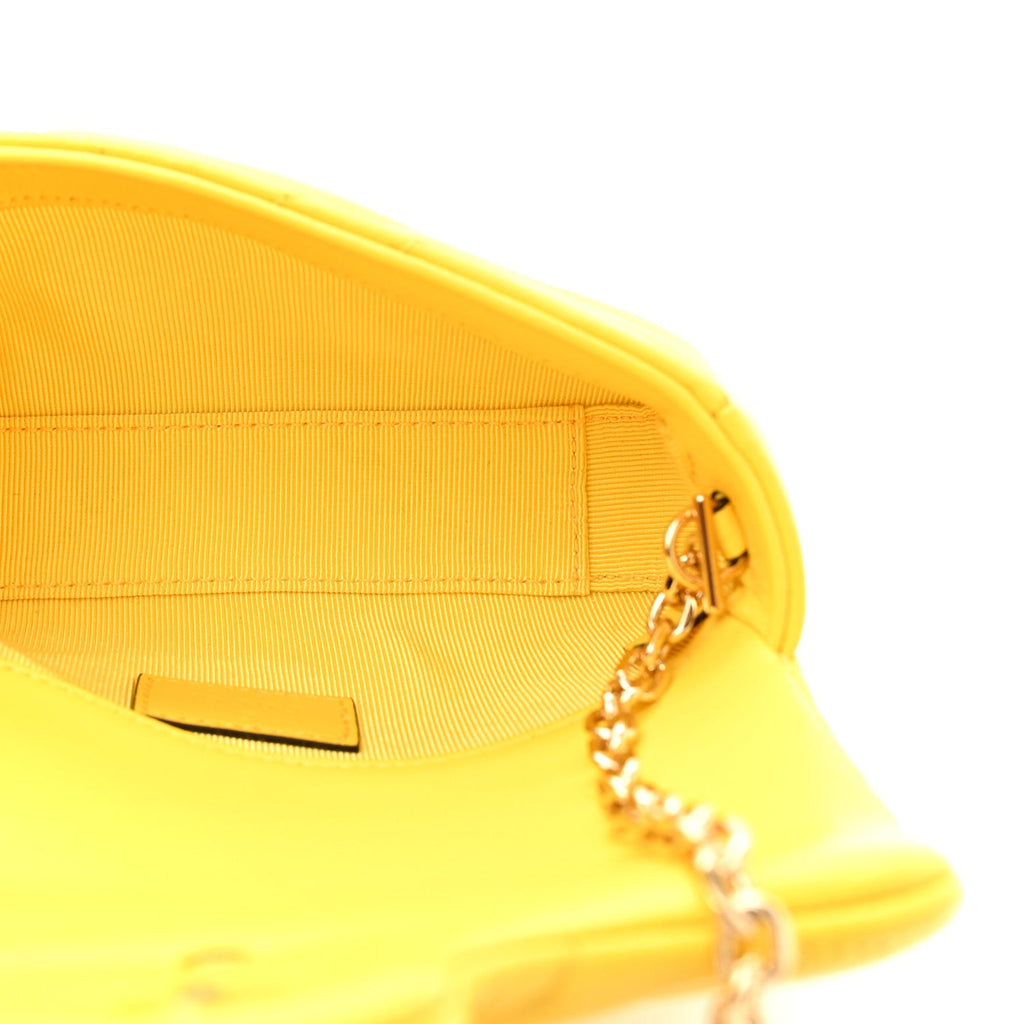 Lambskin Matelasse Mini GG Marmont Shoulder Bag Yellow