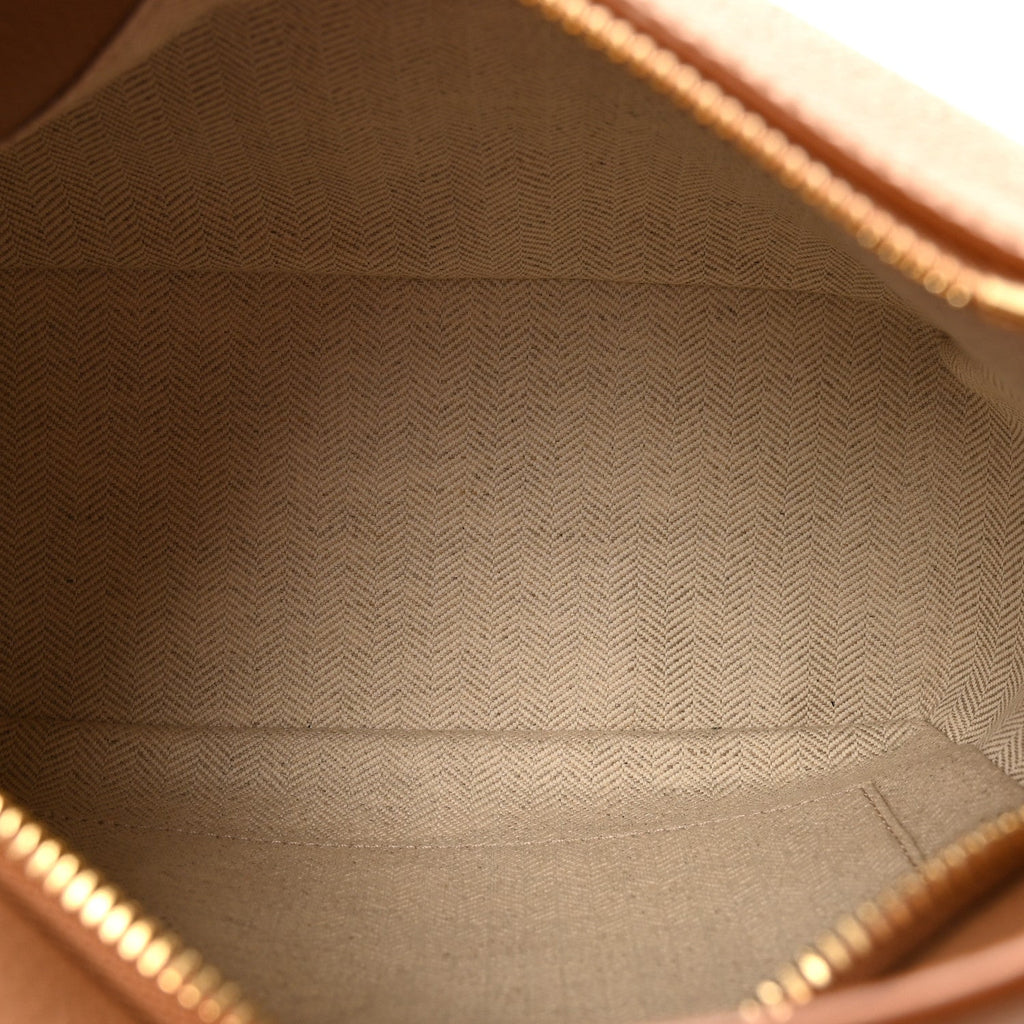 Grained Calfskin Small Puzzle Edge Bag Toffee