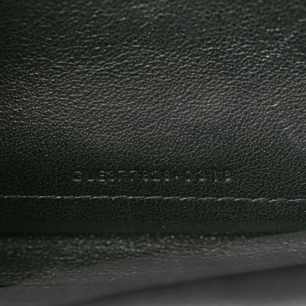Grain De Poudre Matelasse Chevron Monogram Chain Wallet Black