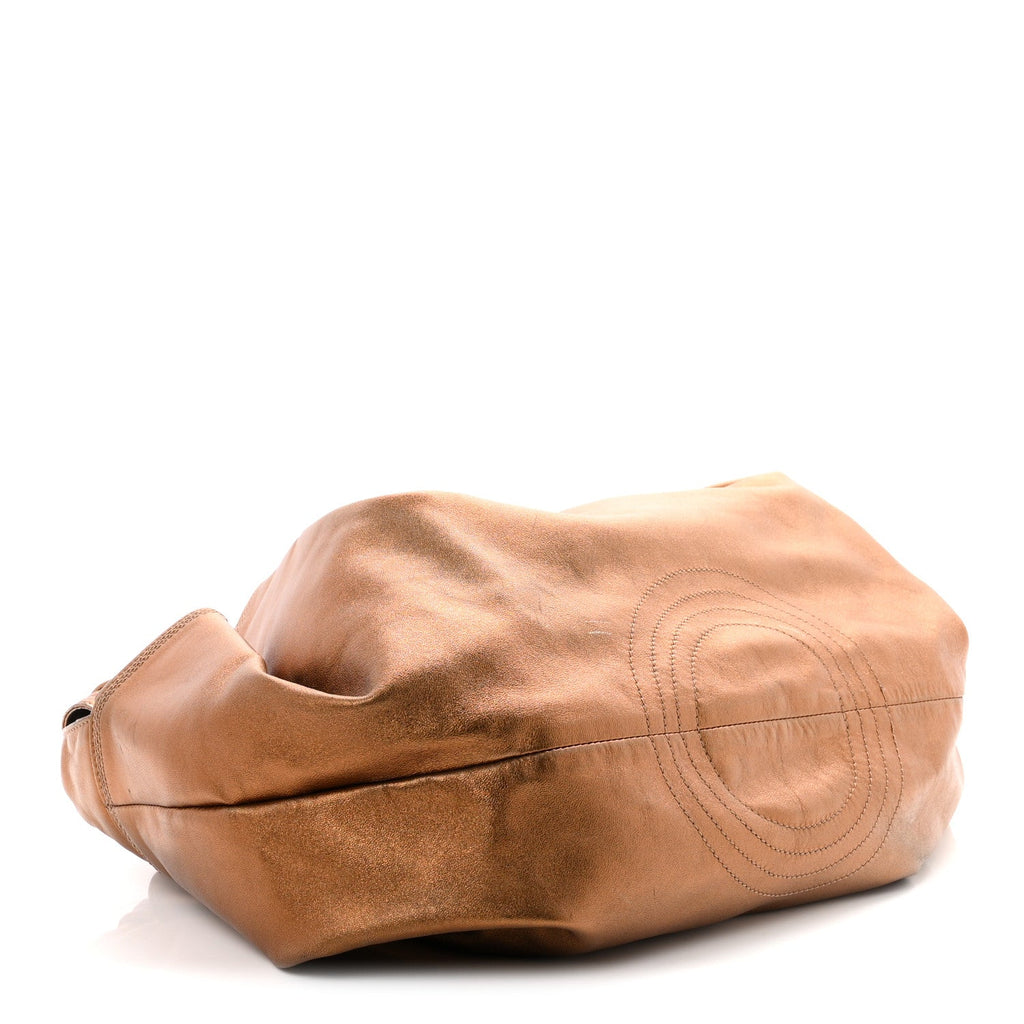Metallic Nappa Aire Shoulder Bag Bronce